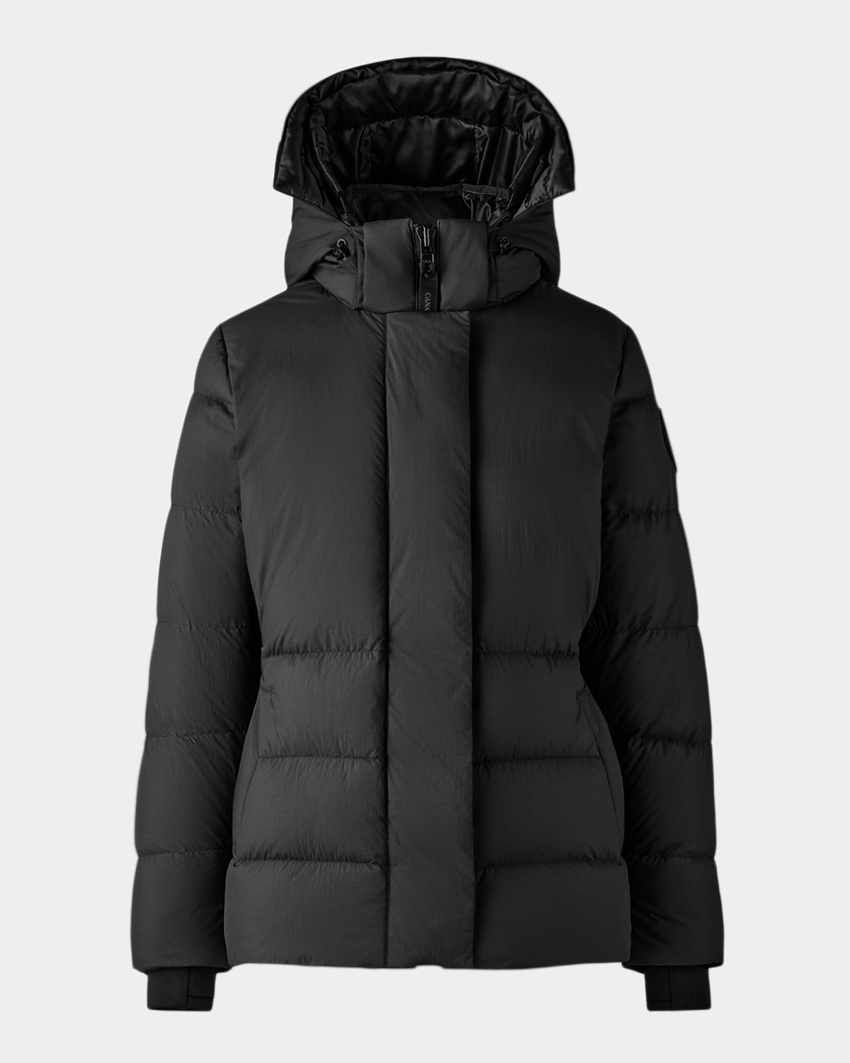 Canada Goose Lyndale Down Puffer Jacket With Removable Hood In Black