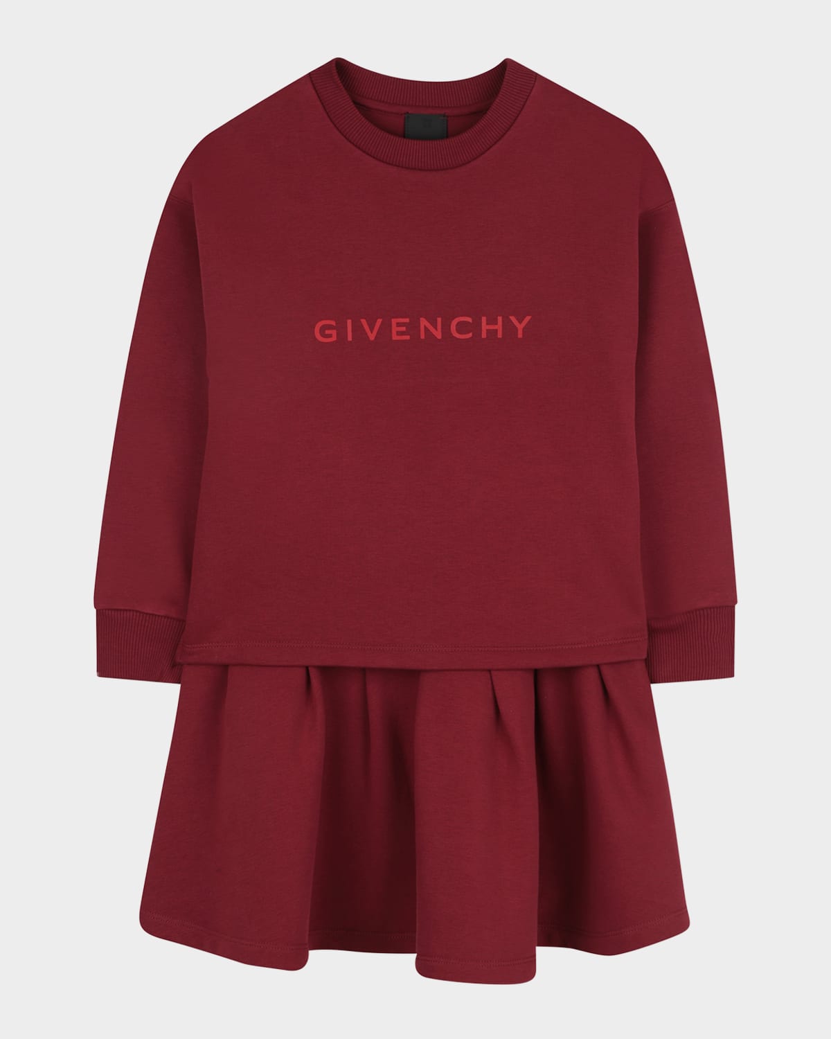 Givenchy Girl's Fleece Dress With Signature Logo Print In Multi