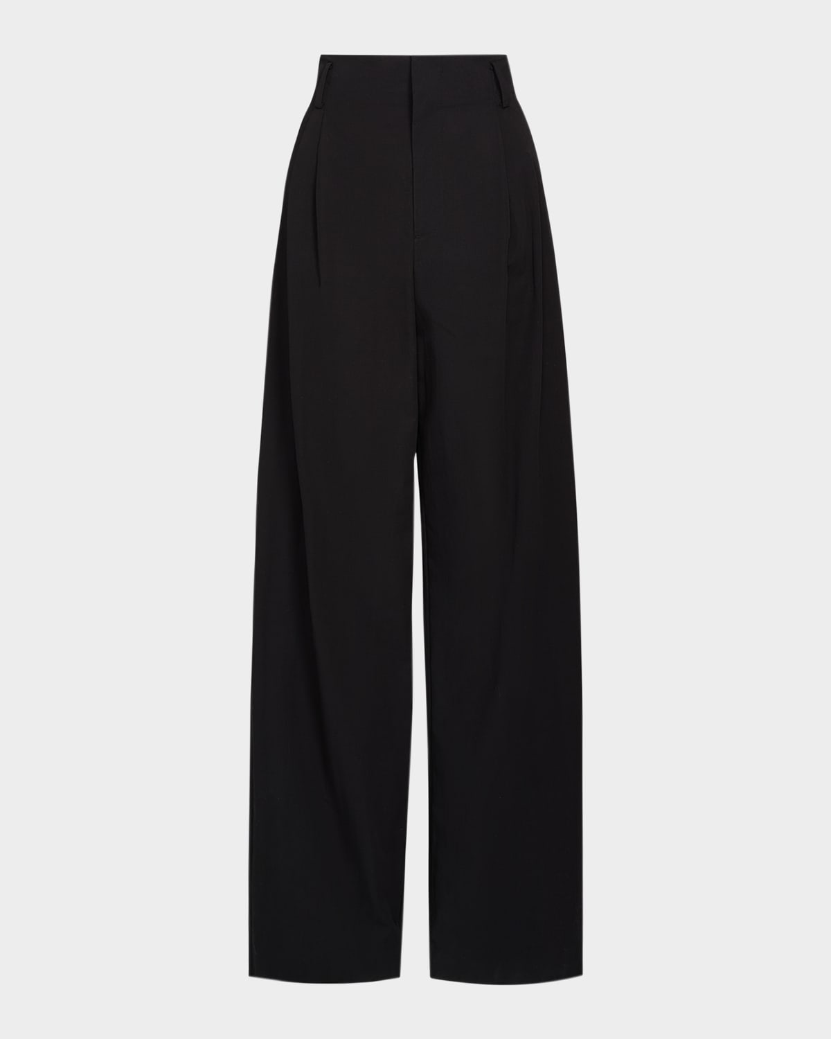 High-Rise Pleated Trousers