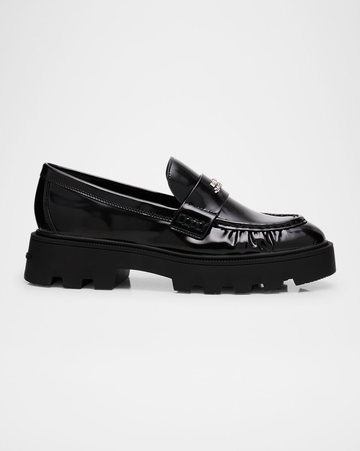Marc Jacobs The Frankie Spazzalato Leather Loafers In Black