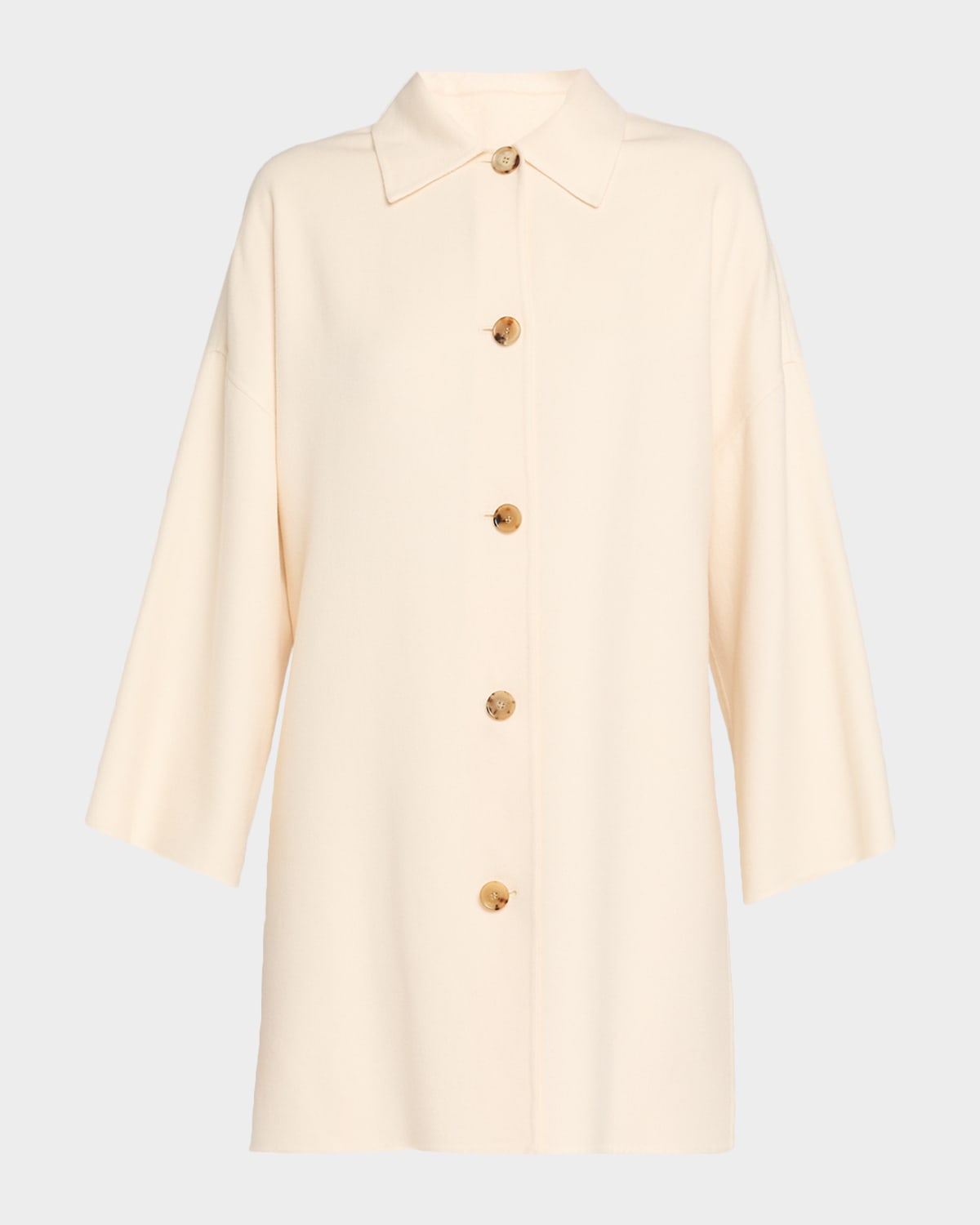Loro Piana Anthony Single-breasted Cashmere Coat In White