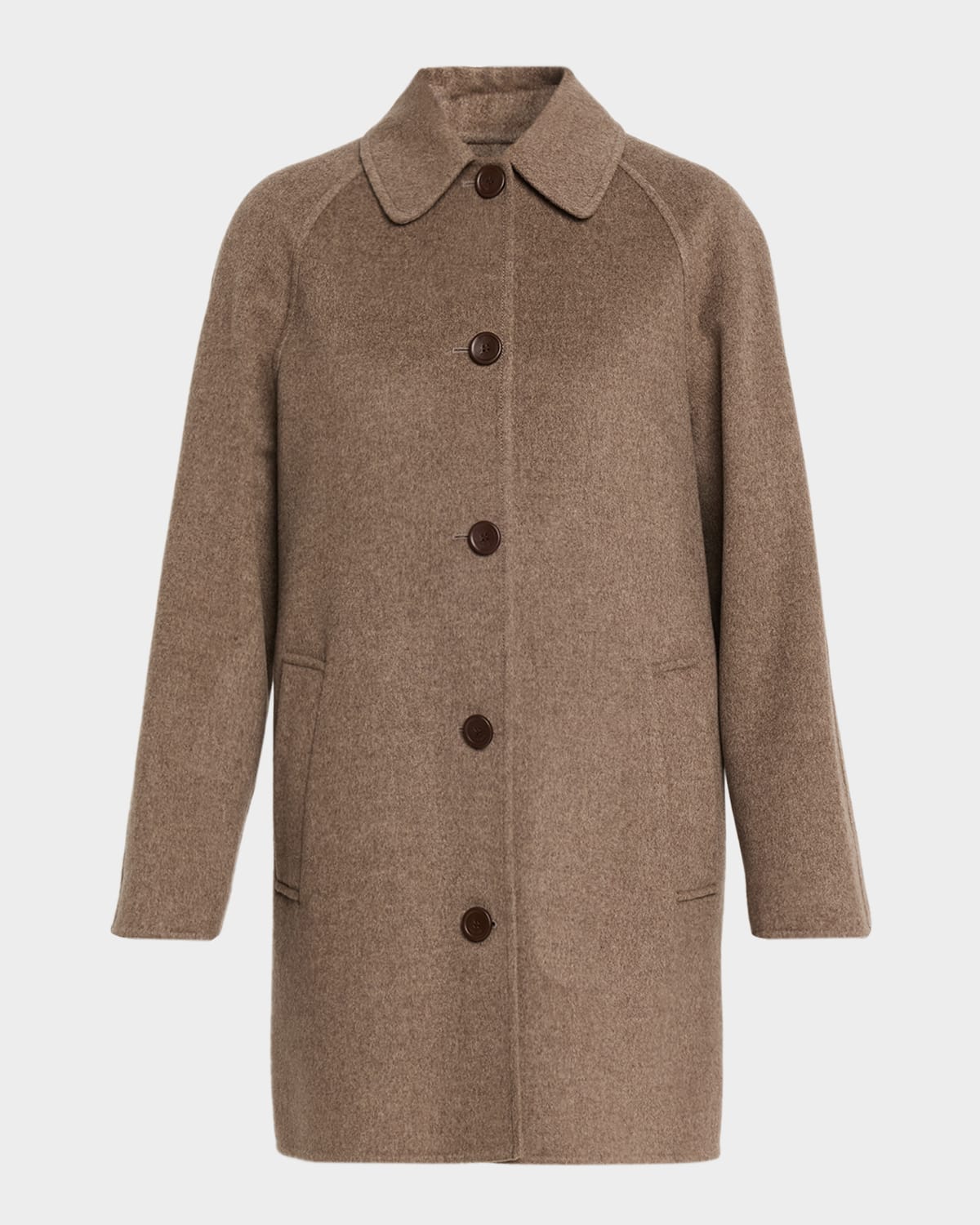 Loro Piana Colby Cashmere Single-breasted Trench Coat In Brown
