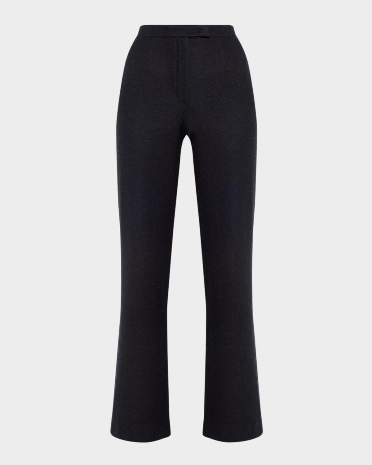 Loro Piana Robin Wool-cashmere Straight-leg Pants In Blue
