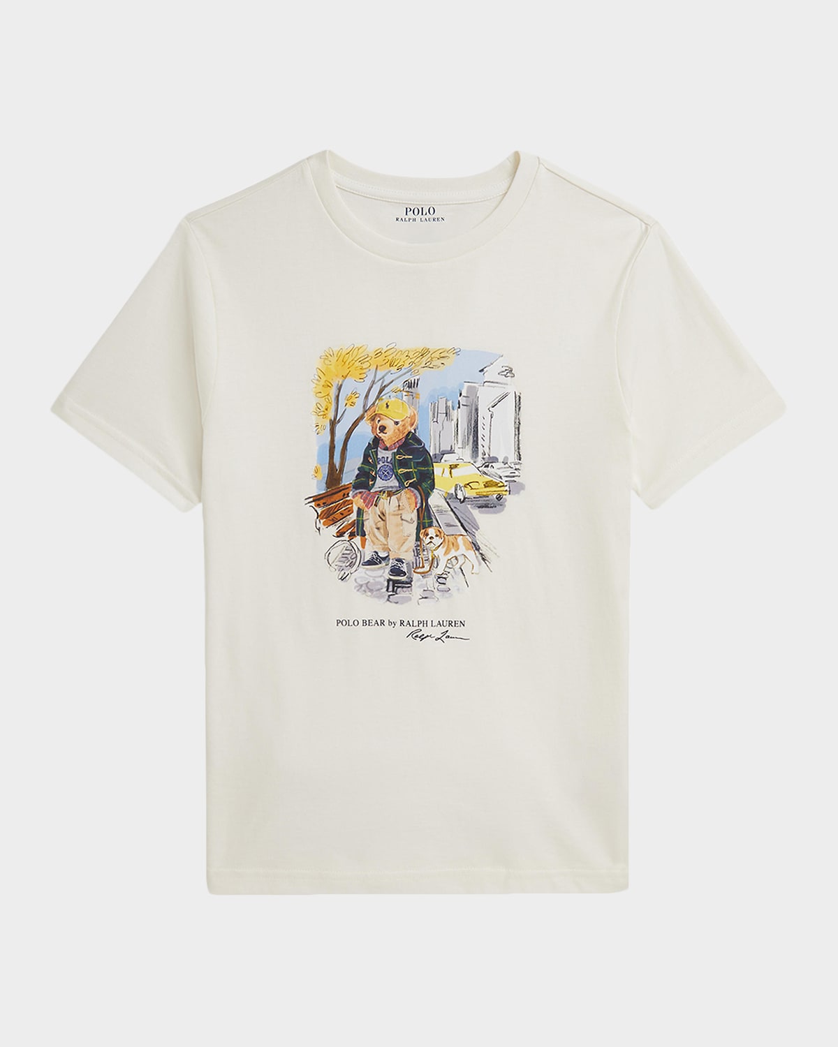 Ralph Lauren Boy's Polo Bear Jersey Knit Short-sleeve T-shirt In Multi