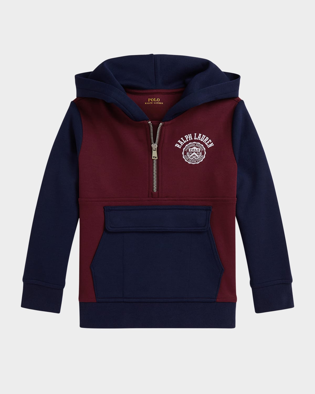Ralph Lauren Boy's Double Tech Knit Long-sleeve Hoodie In Multi