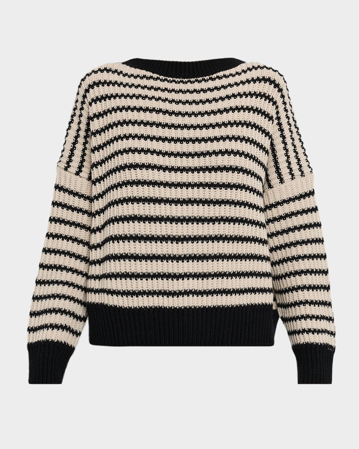 Weekend Max Mara Ezor Fisherman's Rib Crewneck Sweater