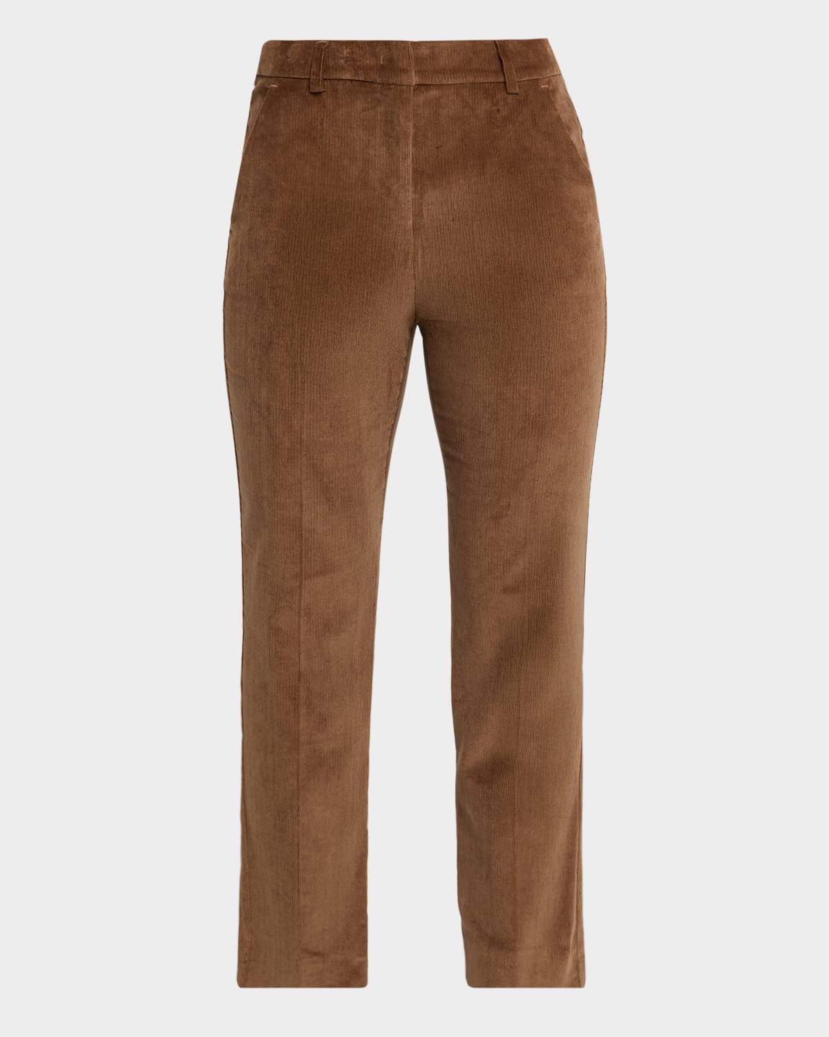 Weekend Max Mara Marruca Cotton Velvet Corduroy Ankle Pants In Animal Print