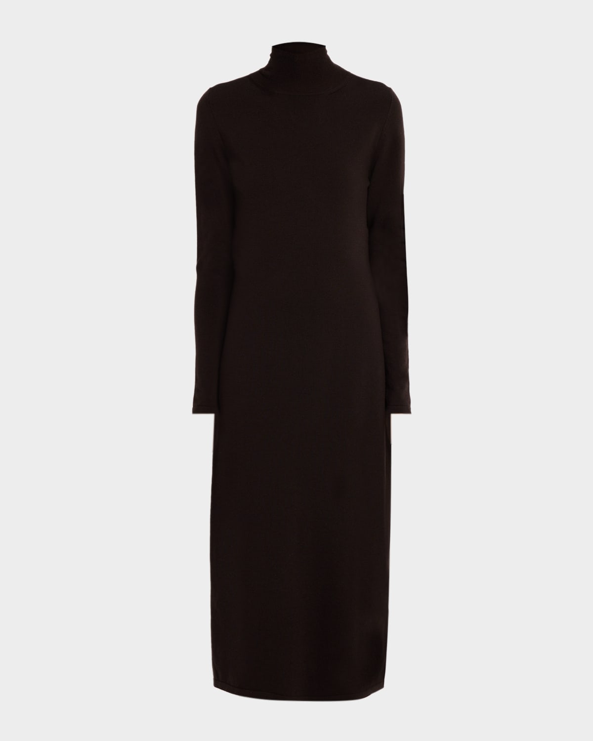Weekend Max Mara Ocroma Turtleneck Bodycon Knit Midi Dress In Brown