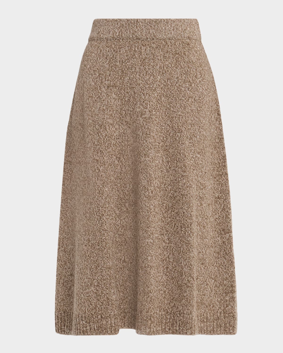 Weekend Max Mara Barnaba Wool Knit Midi Skirt In Brown