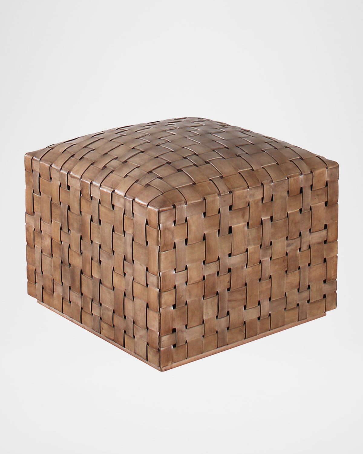 Peninsula Home Collection Gramercy Leather Ottoman
