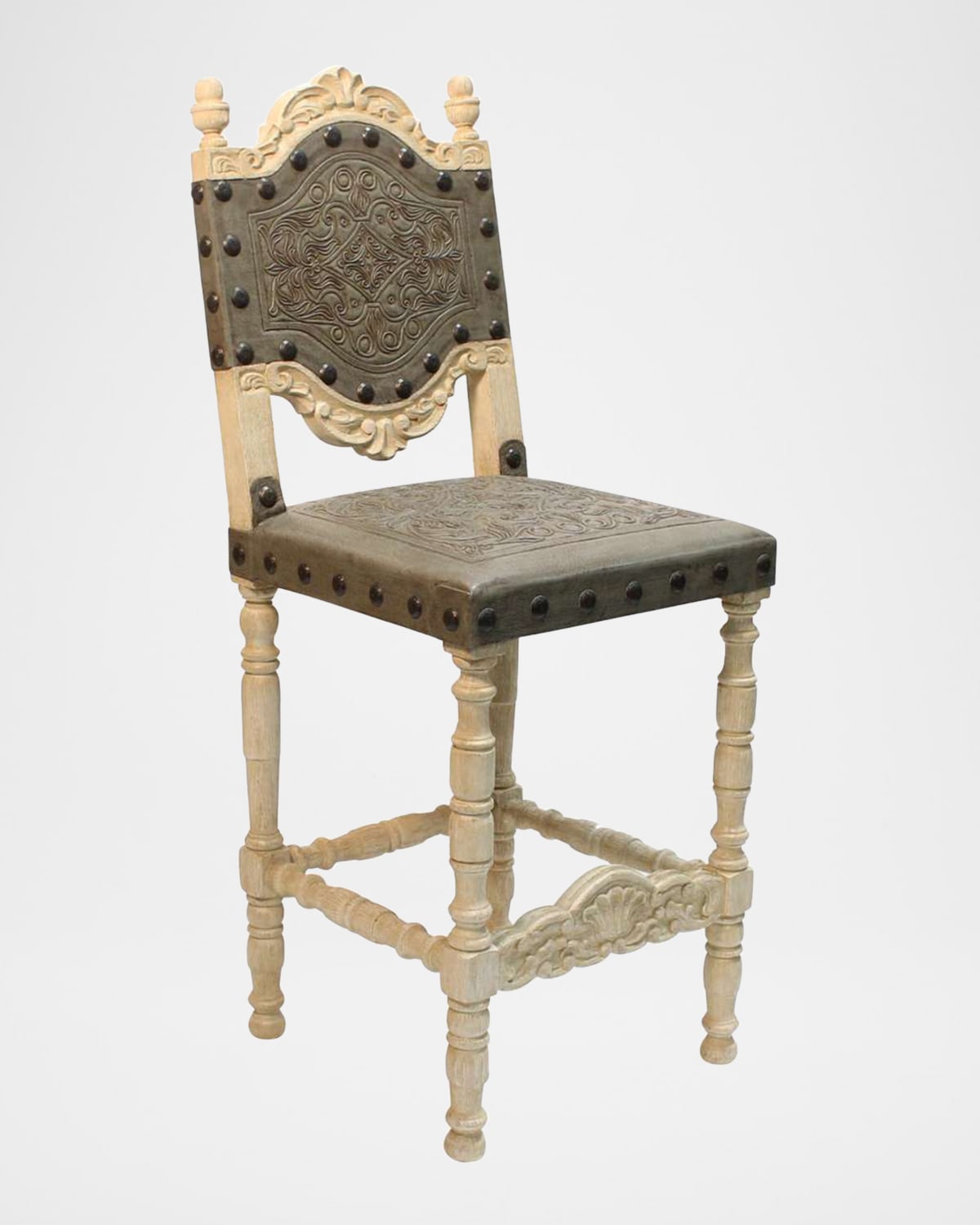 Peninsula Home Collection Del Rey 25" Counter Stool In Gray