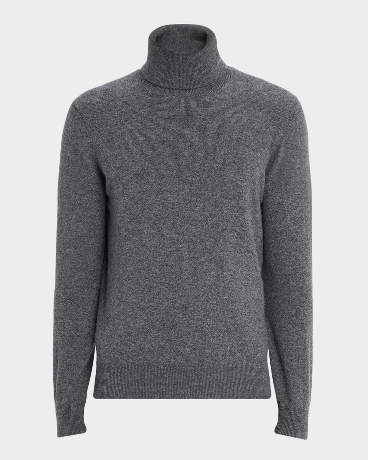Neiman Marcus Men's Cashmere Turtleneck Sweater In Gray