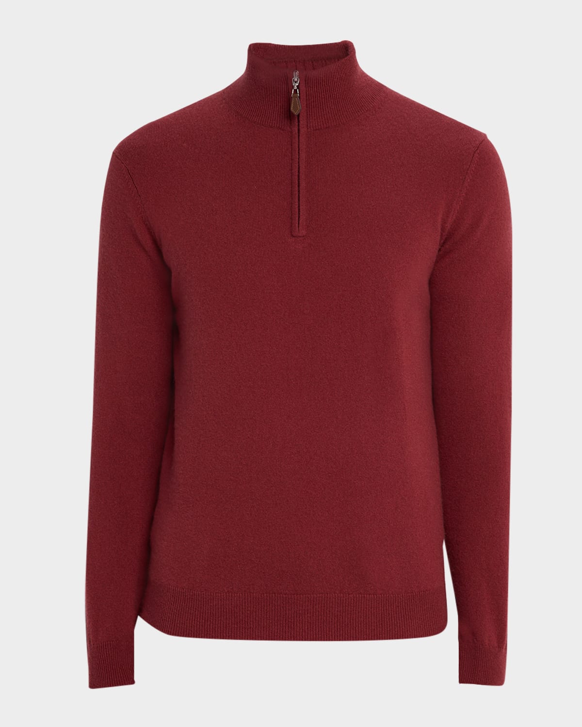 Neiman Marcus Men's Cashmere Quarter-zip Sweater In Animal Print