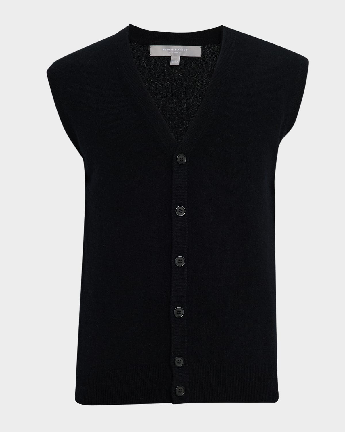 Neiman Marcus Men's Cashmere Button-front Vest In Animal Print