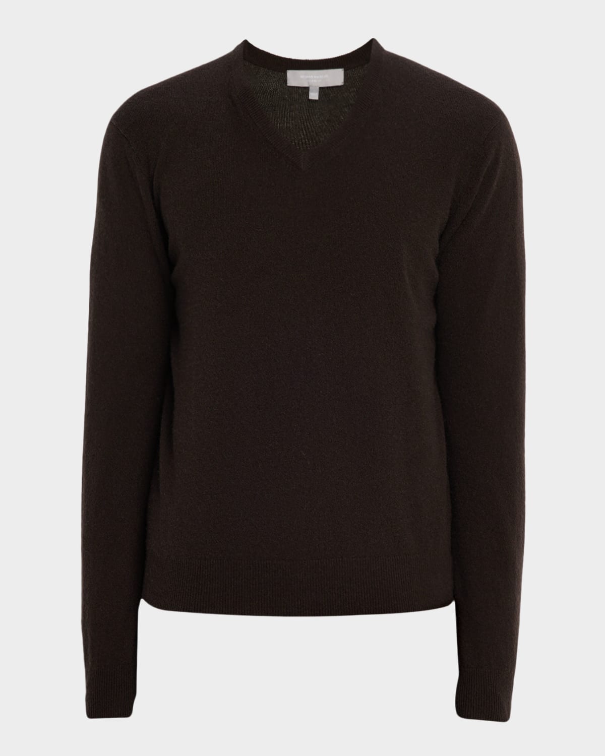 Neiman Marcus Men's Cashmere V-neck Sweater In Brown