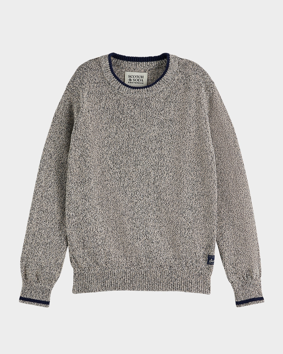 Scotch & Soda Boy's Melange Knit Crewneck Sweater In Multi