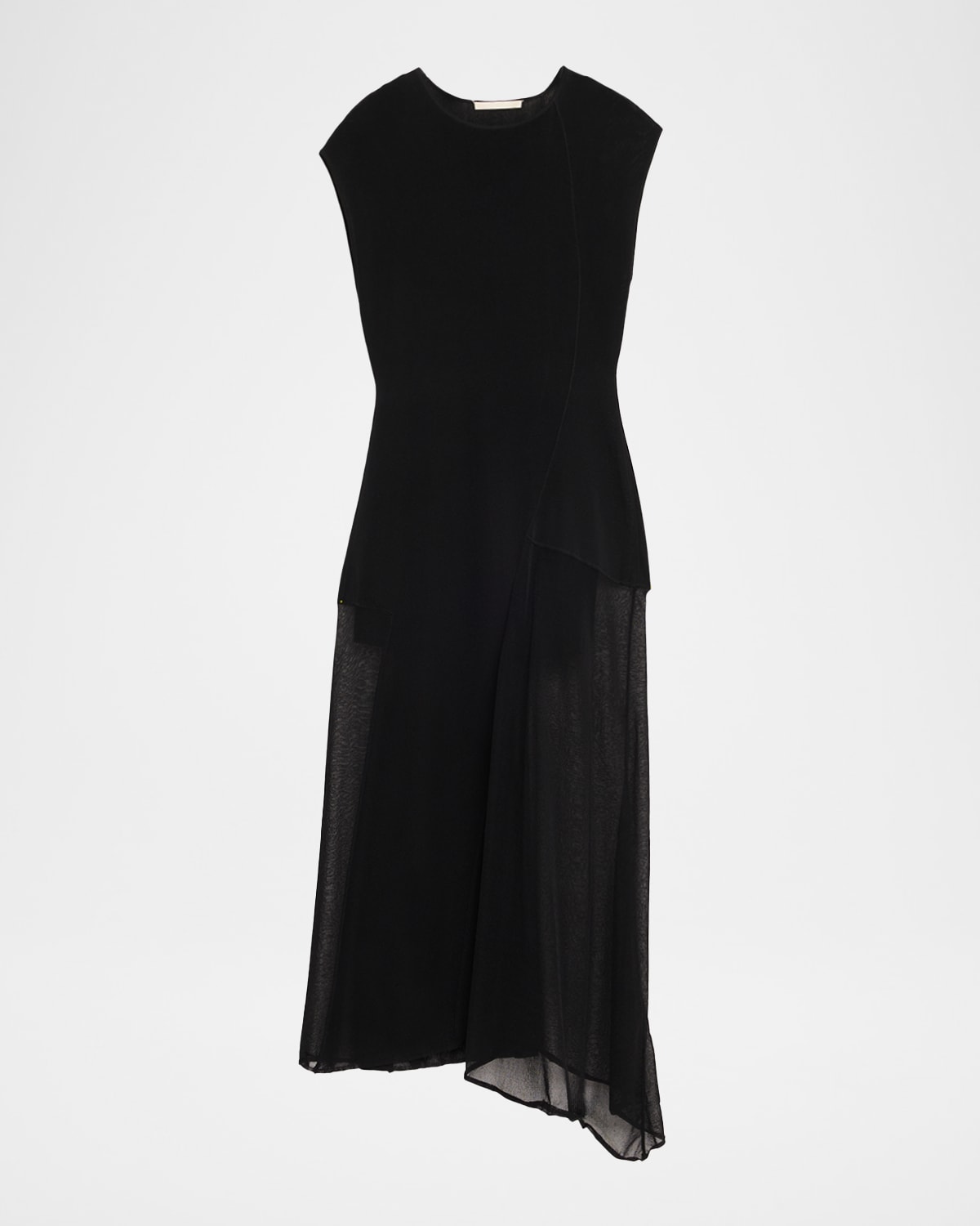 Jason Wu Collection Asymmetric Mesh Knit Midi Dress In Black
