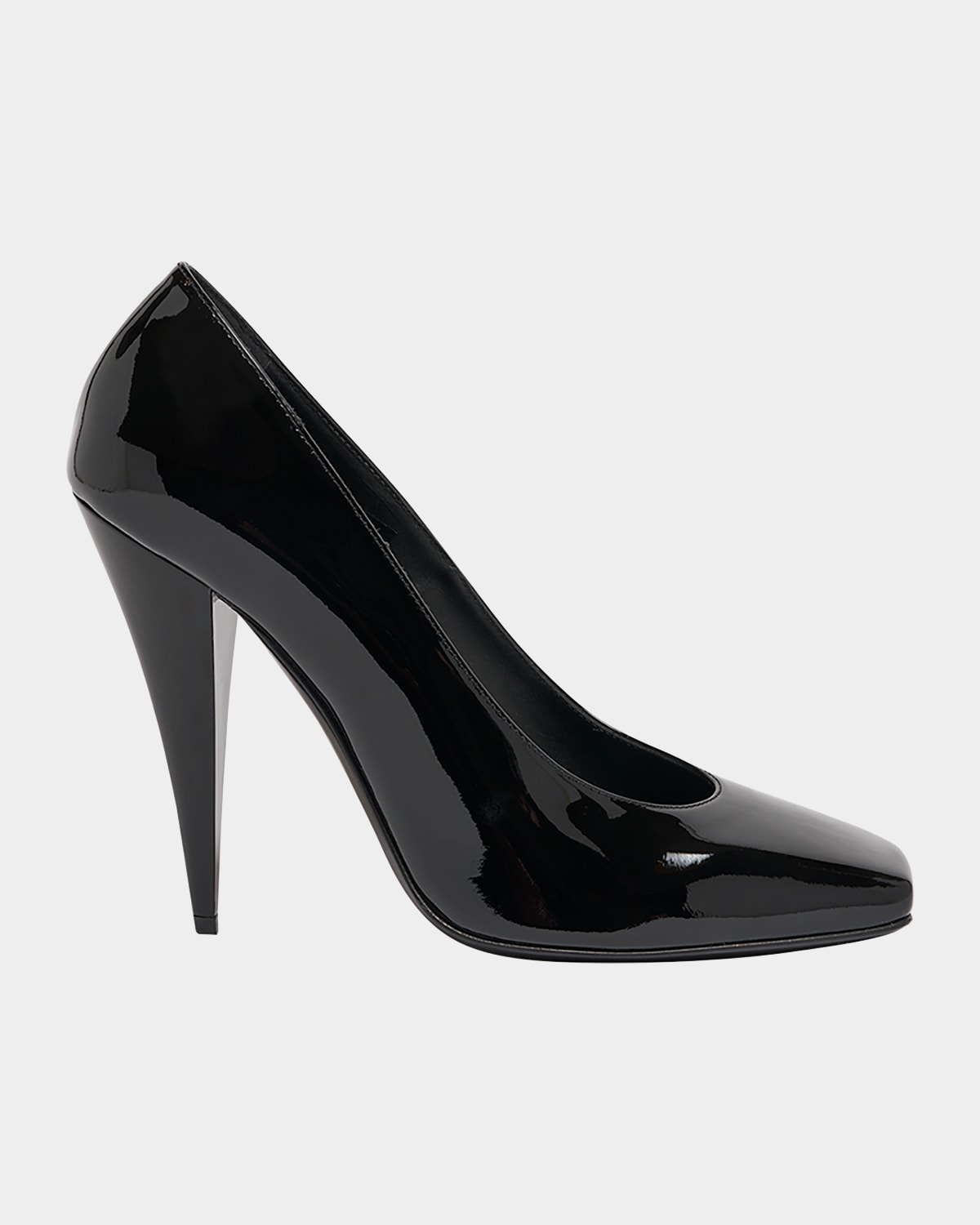 Givenchy Squared Patent Leather Pumps In Black