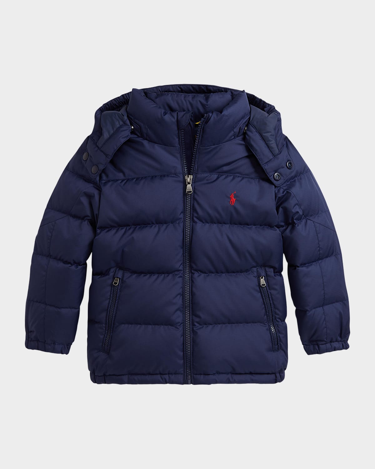 Ralph Lauren Boy's Recycled Nylon Puffer Bomber Jacket In Blue