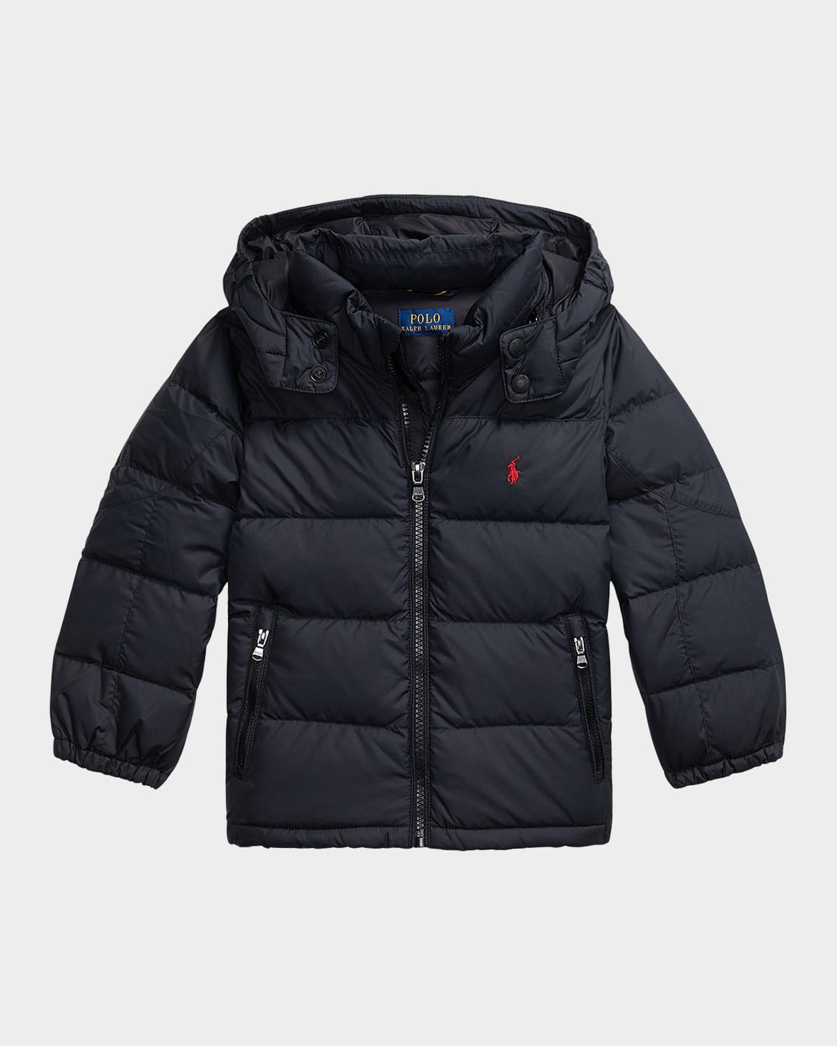 Ralph Lauren Boy's Ripstop Hooded Down Jacket In Blue