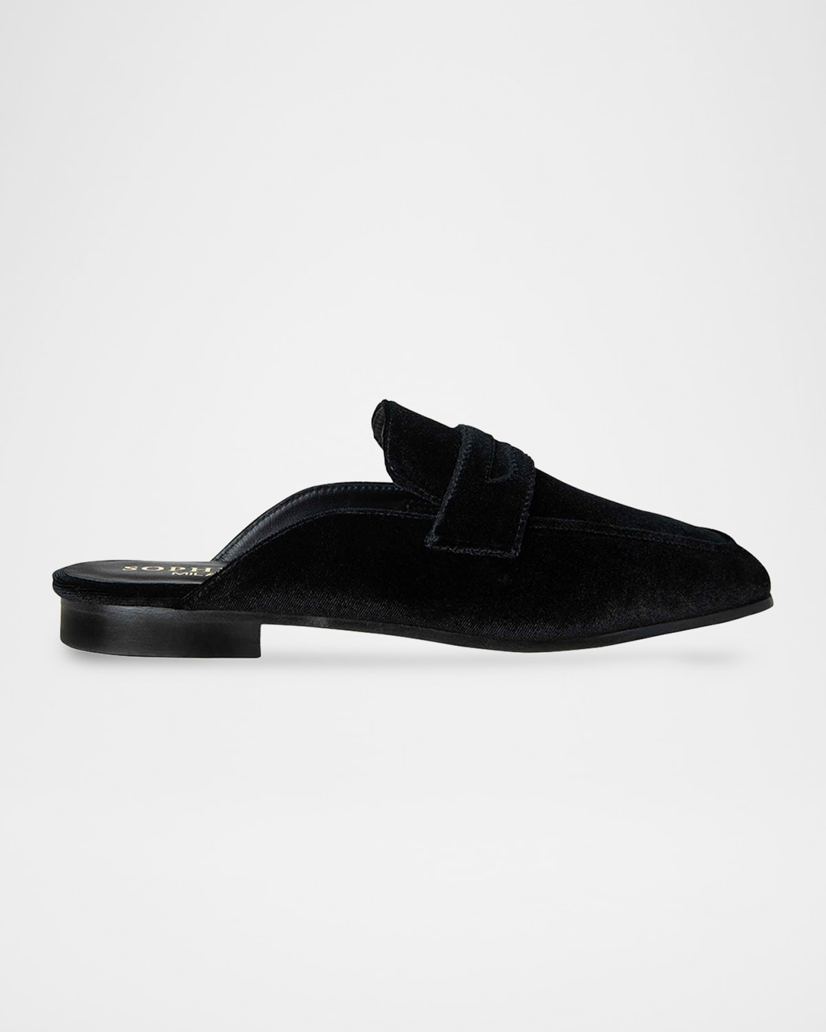 Sophique Velvet Loafer Mules In Black