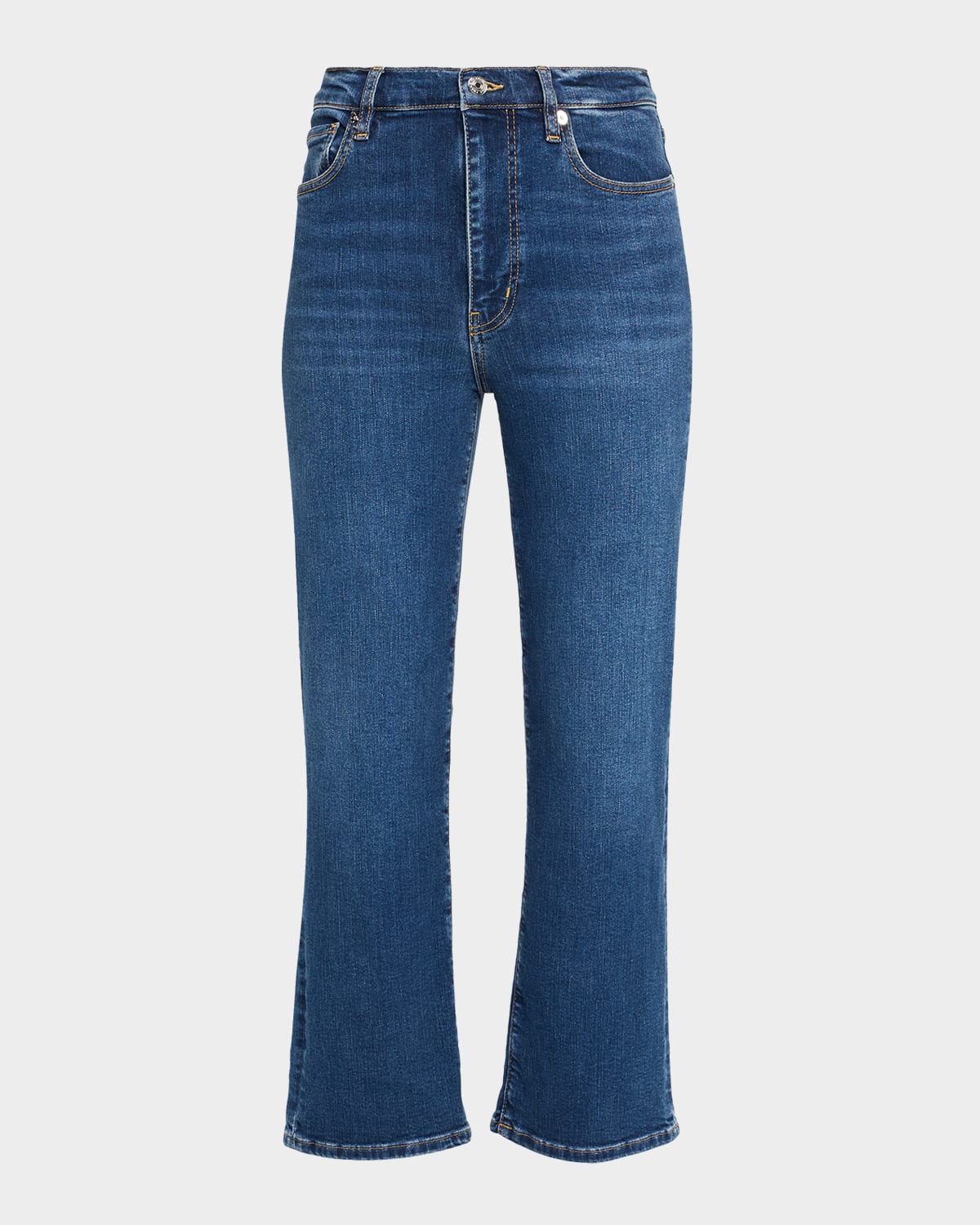 Frame The Seamed High-rise Wide-leg Trouser Jeans In Blue