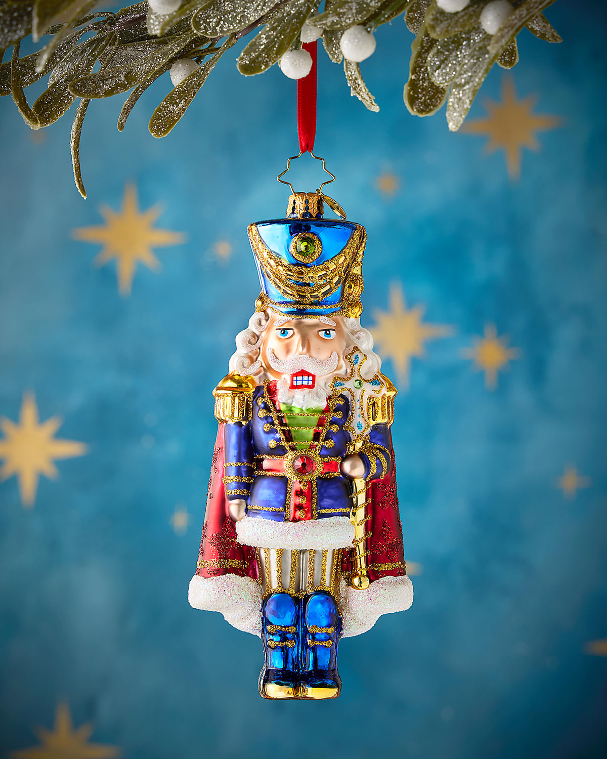 Christopher Radko Long Coat Nutcracker Christmas Ornament In Multi