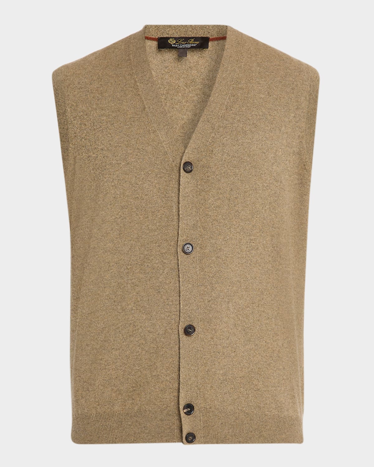 Loro Piana Men's Baby Cashmere Knit Classic-fit Vest In Neutral