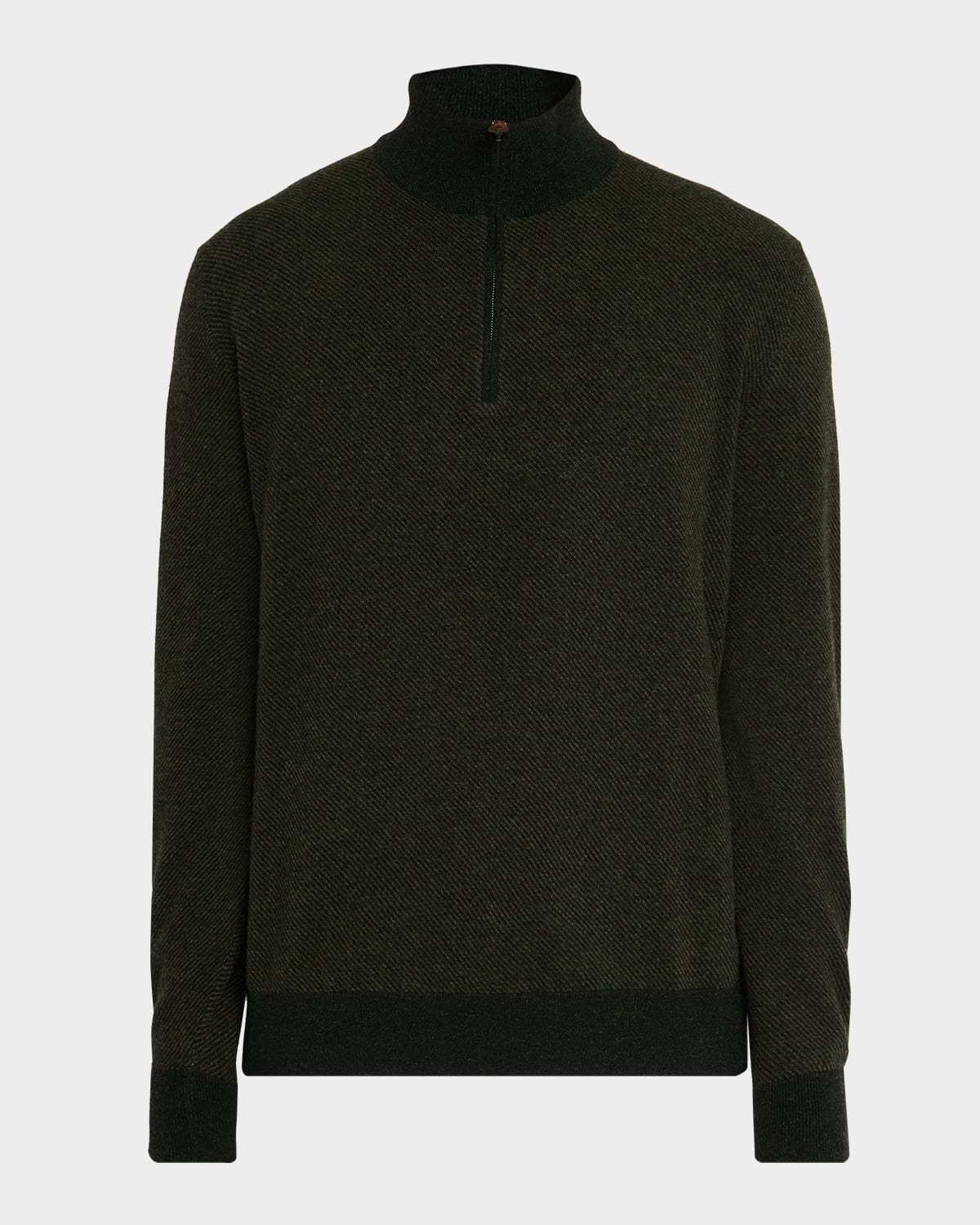 Loro Piana Men's Roadster Cashmere Quarter-zip Sweater In Black