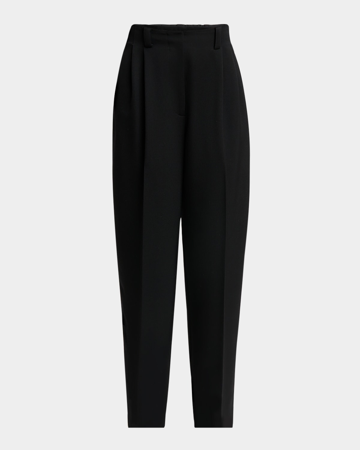 Givenchy Slashed Double-pleated Tapered-leg Trousers In Black