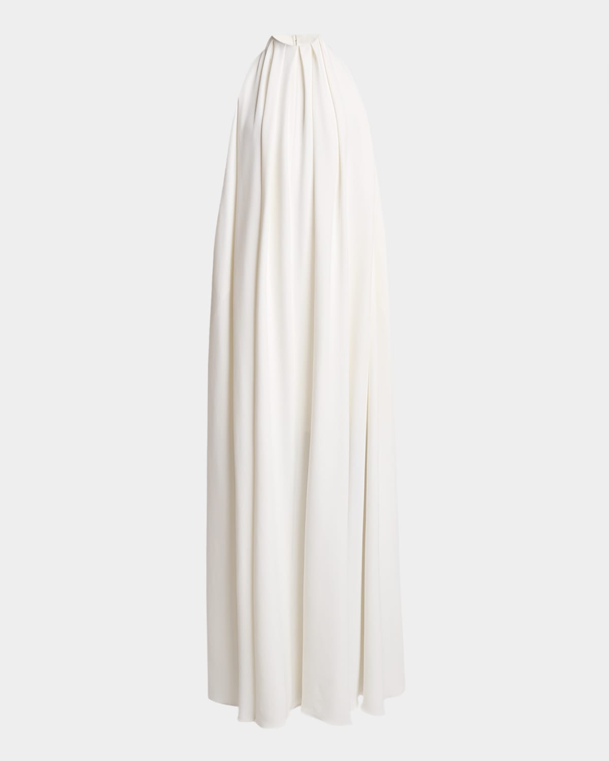Givenchy Gathered Backless Halter Gown In White