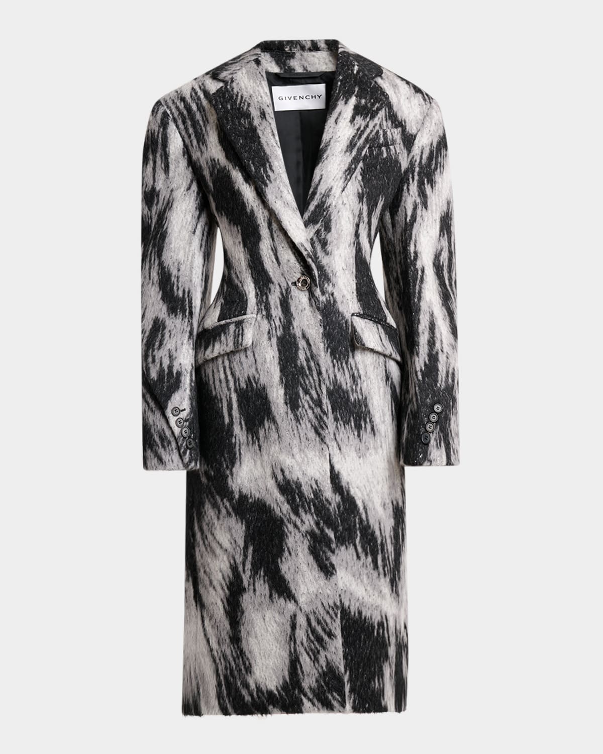 Givenchy Animal Cocoon Coat In Multi