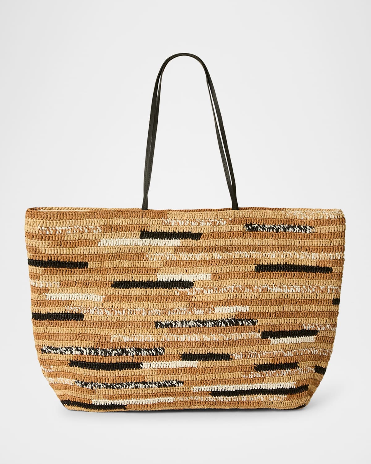 Btb Los Angeles Woven Straw Tote Bag