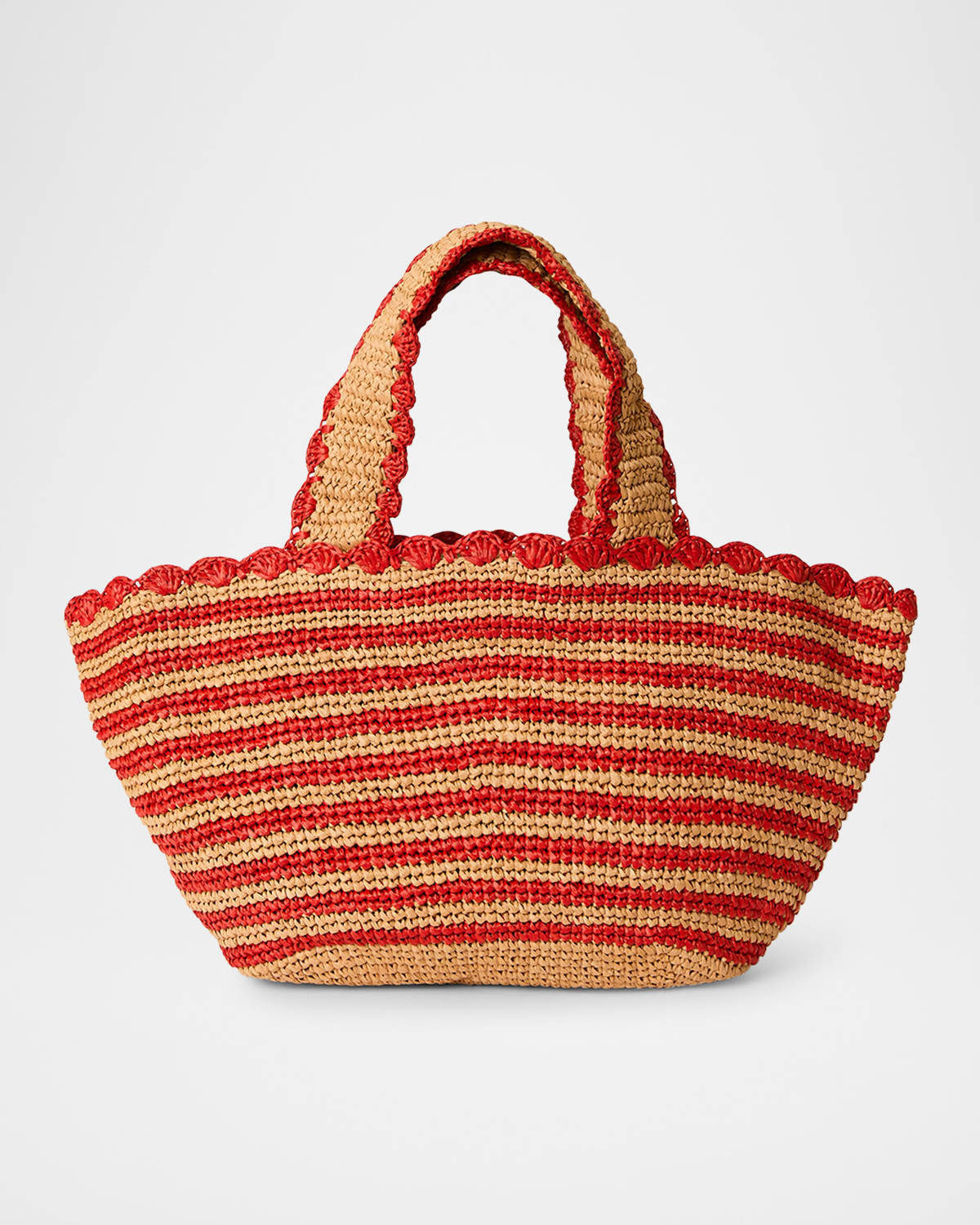 Btb Los Angeles Odessa Striped Straw Tote Bag