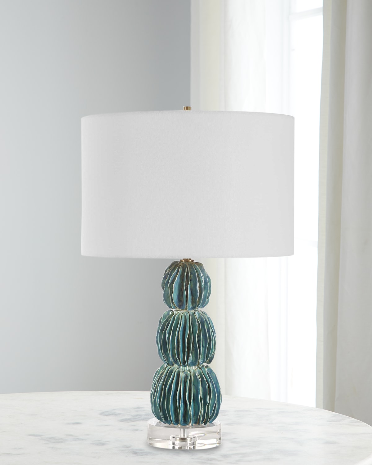 The Uttermost Co Bonaire 25" Table Lamp In Blue