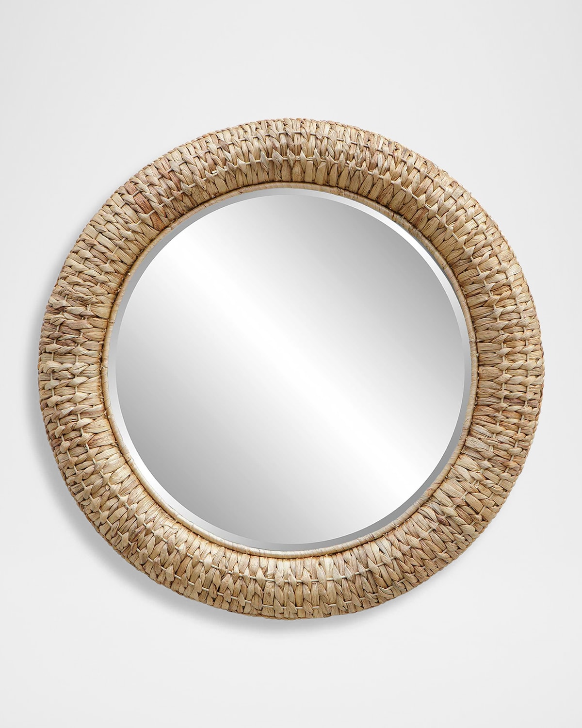 The Uttermost Co Twisted Seagrass 36" Round Wall Mirror In Brown