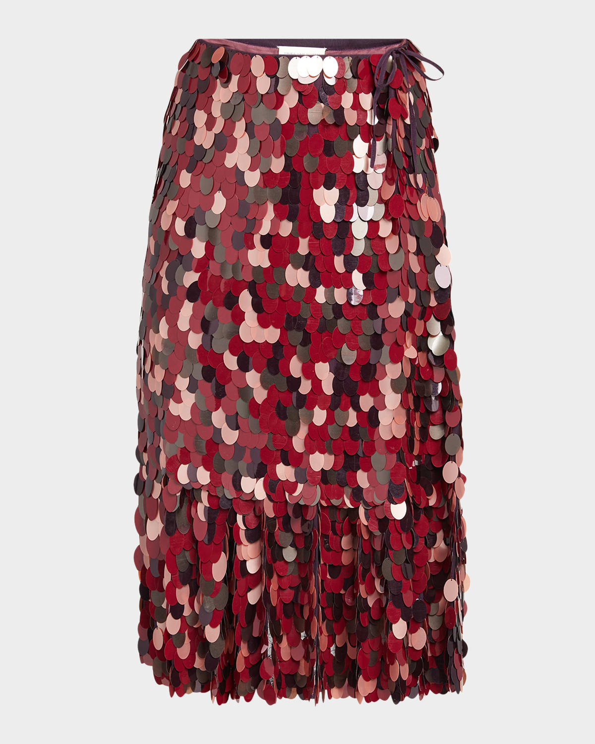 Dries Van Noten Sprity Sequined Midi Wrap Skirt In Multi