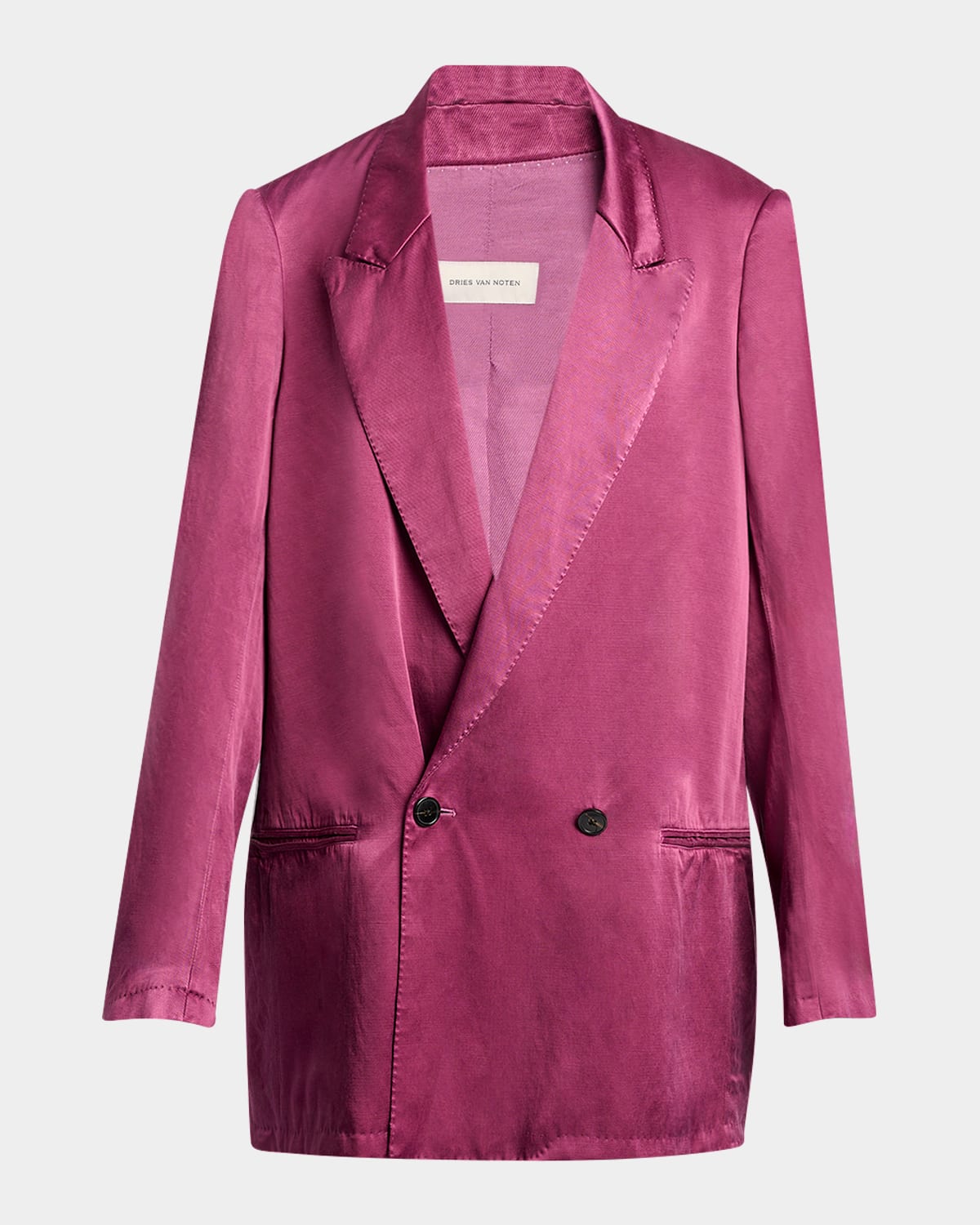 Dries Van Noten Blink Overdyed Double-Breasted Blazer