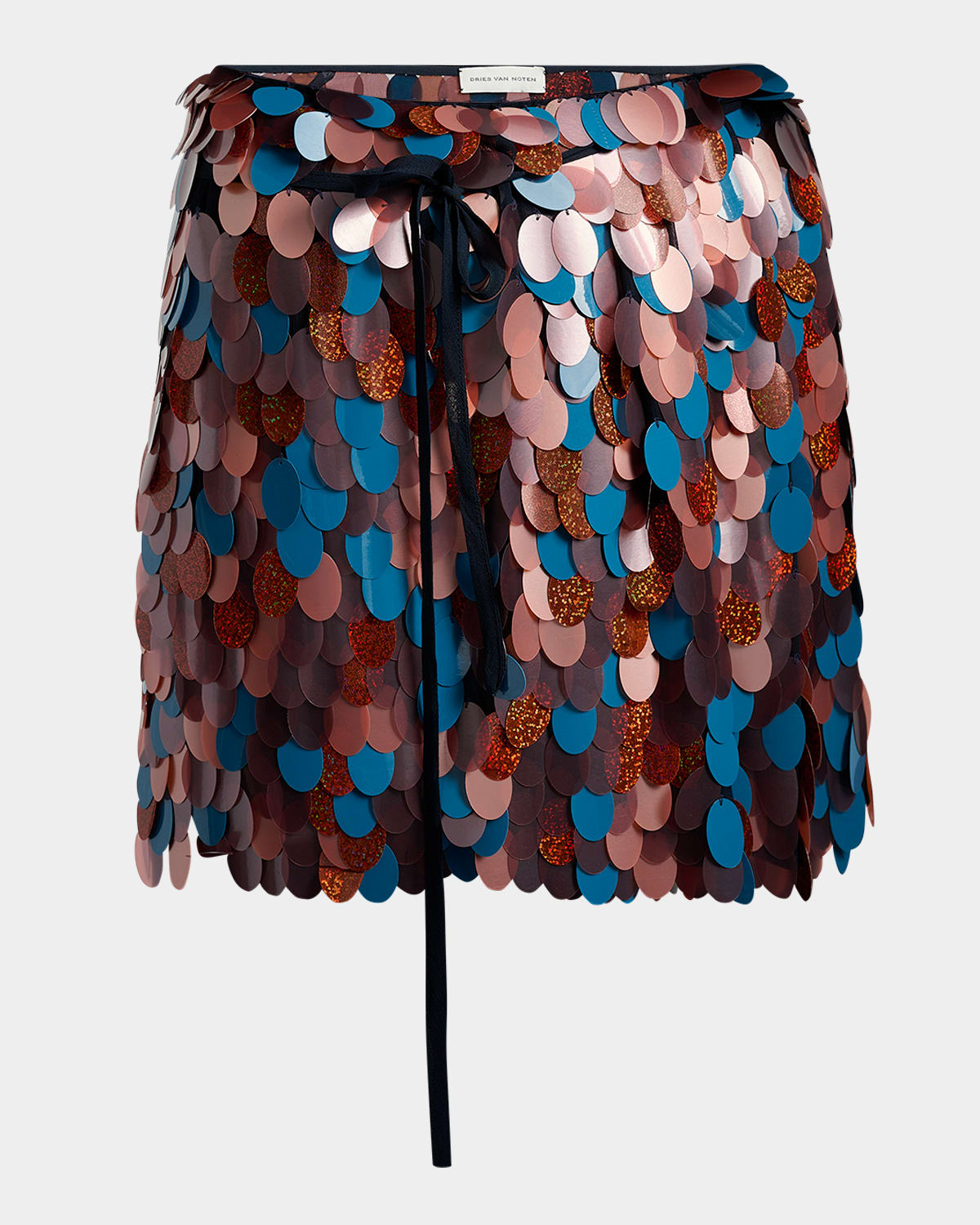 Dries Van Noten Gabrina Sequined Mini Wrap Skirt In Multi