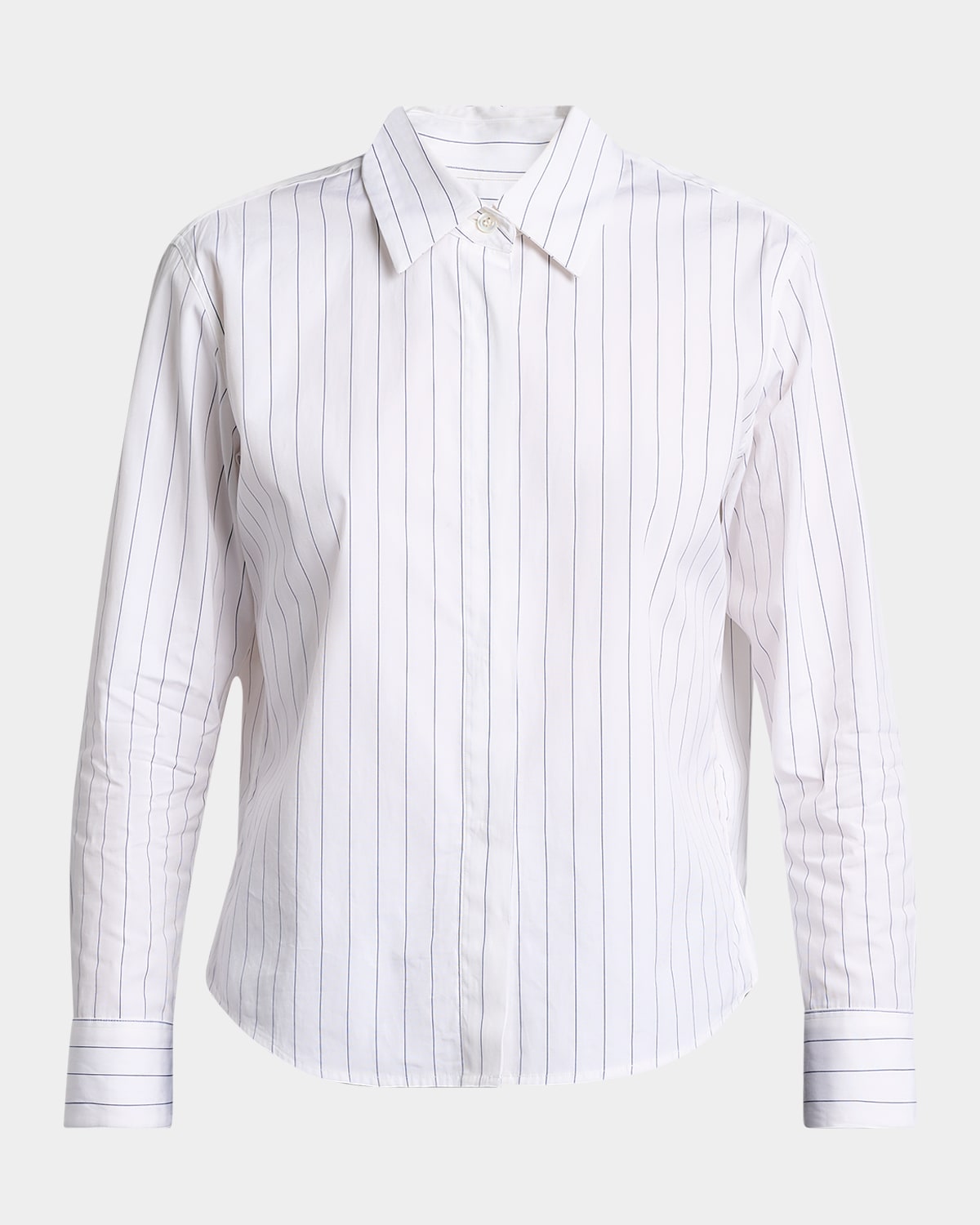 Dries Van Noten 3/4-sleeve Striped Cotton Button-down Shirt In Animal Print
