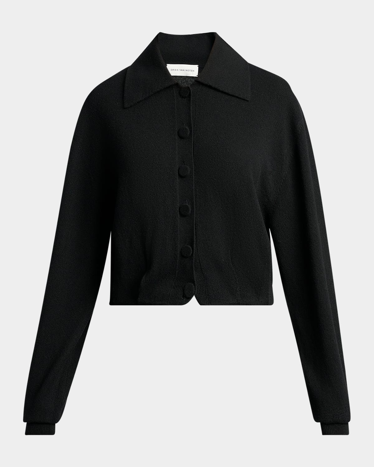 Dries Van Noten Tigre Cashmere Cardigan In Black