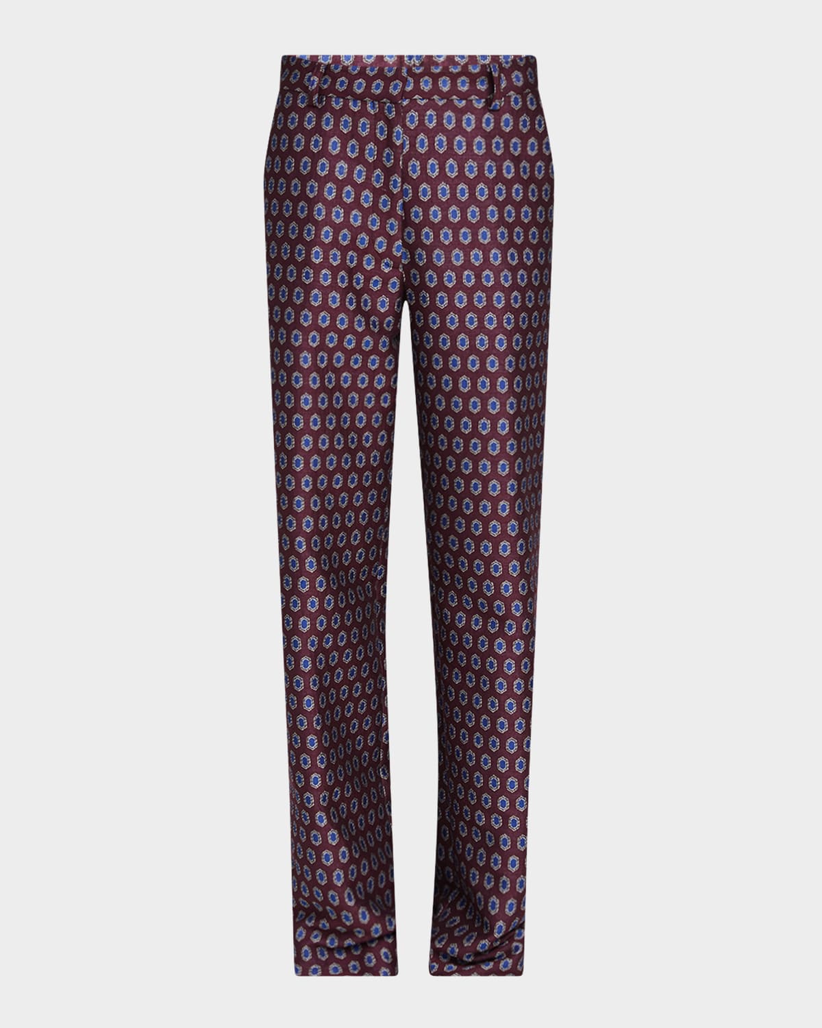 Dries Van Noten Straight-leg Slouchy Jacquard Pants In Multi
