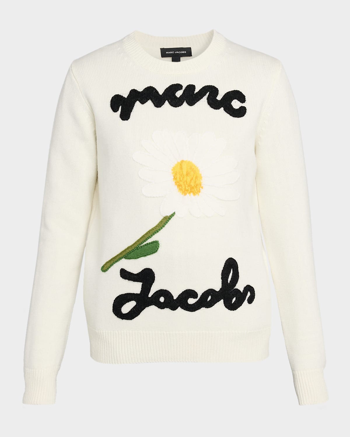 Marc Jacobs Marc Is Joy Crewneck Sweater In White
