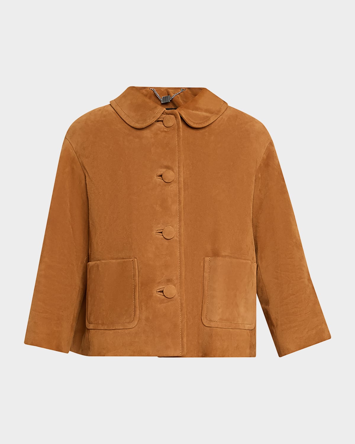 Marc Jacobs Suede Doll Jacket In Brown