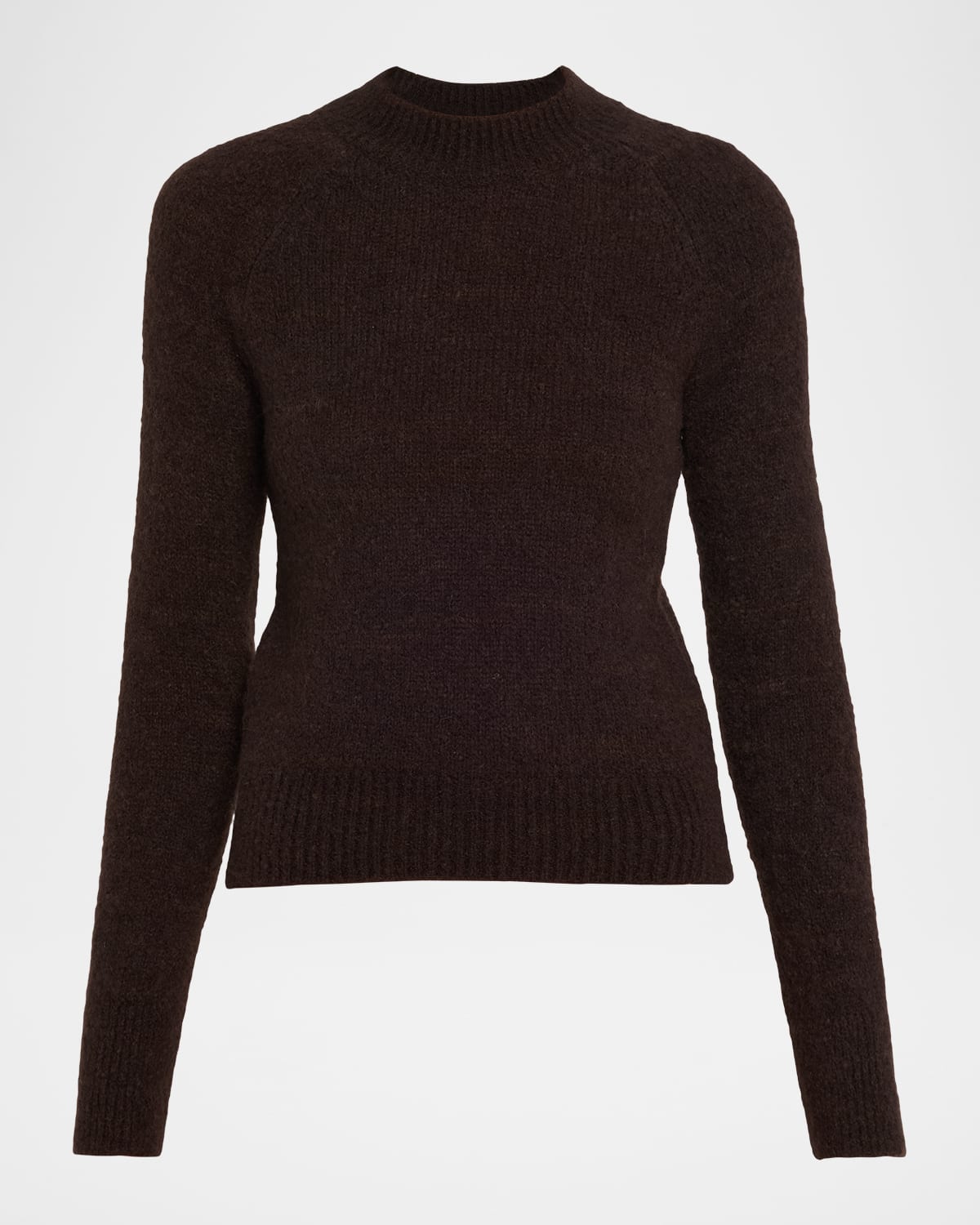Dries Van Noten Texas Mock-neck Alpaca Sweater In Brown