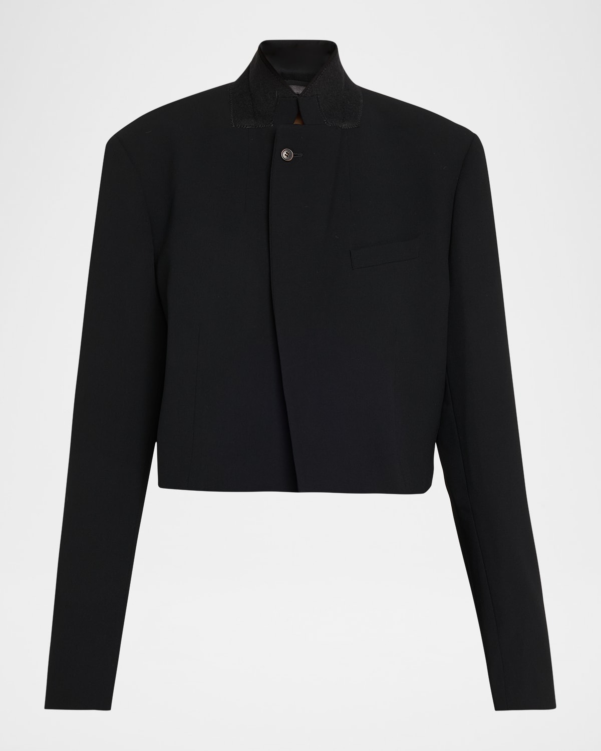 Dries Van Noten Baftan Crop Open-front Jacket In Black