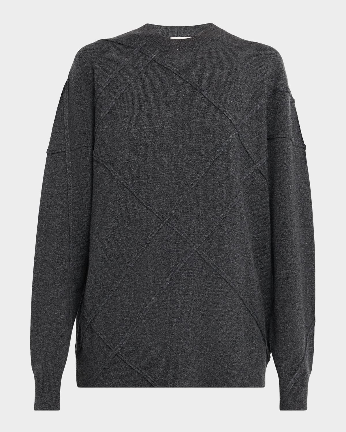 Dries Van Noten Timona Cashmere Crossed Textured Stitch Sweater In Gold