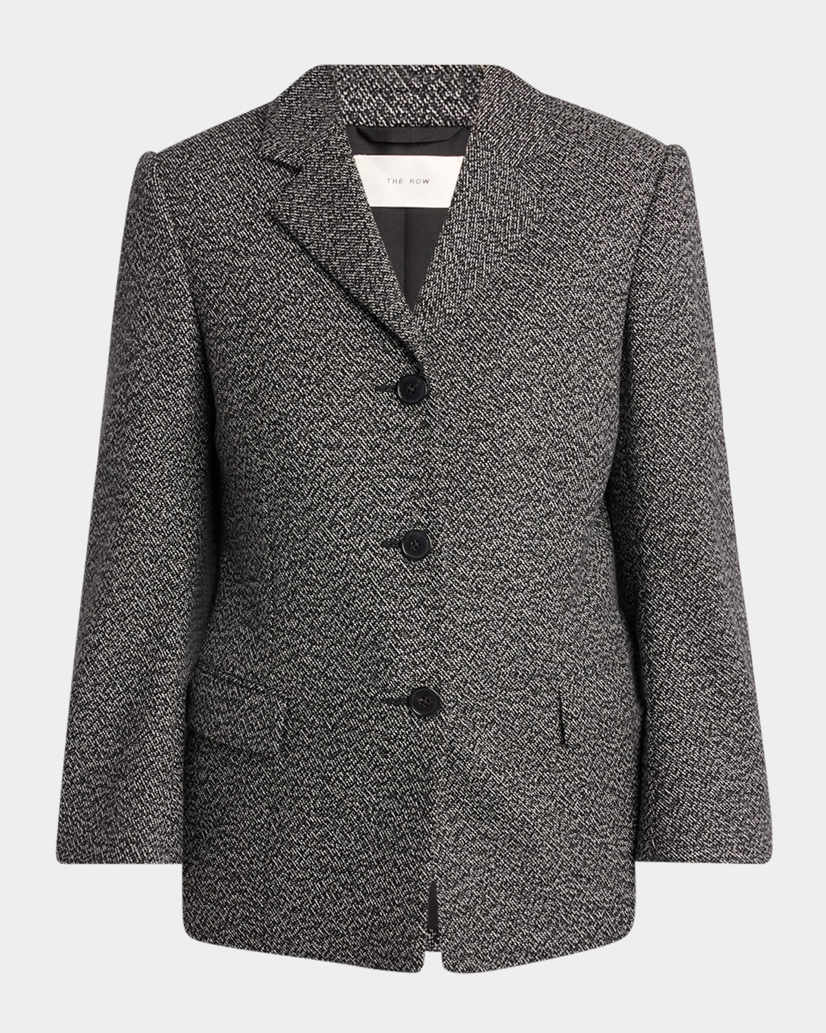 The Row Eudora Single-breasted Jacket In Gray