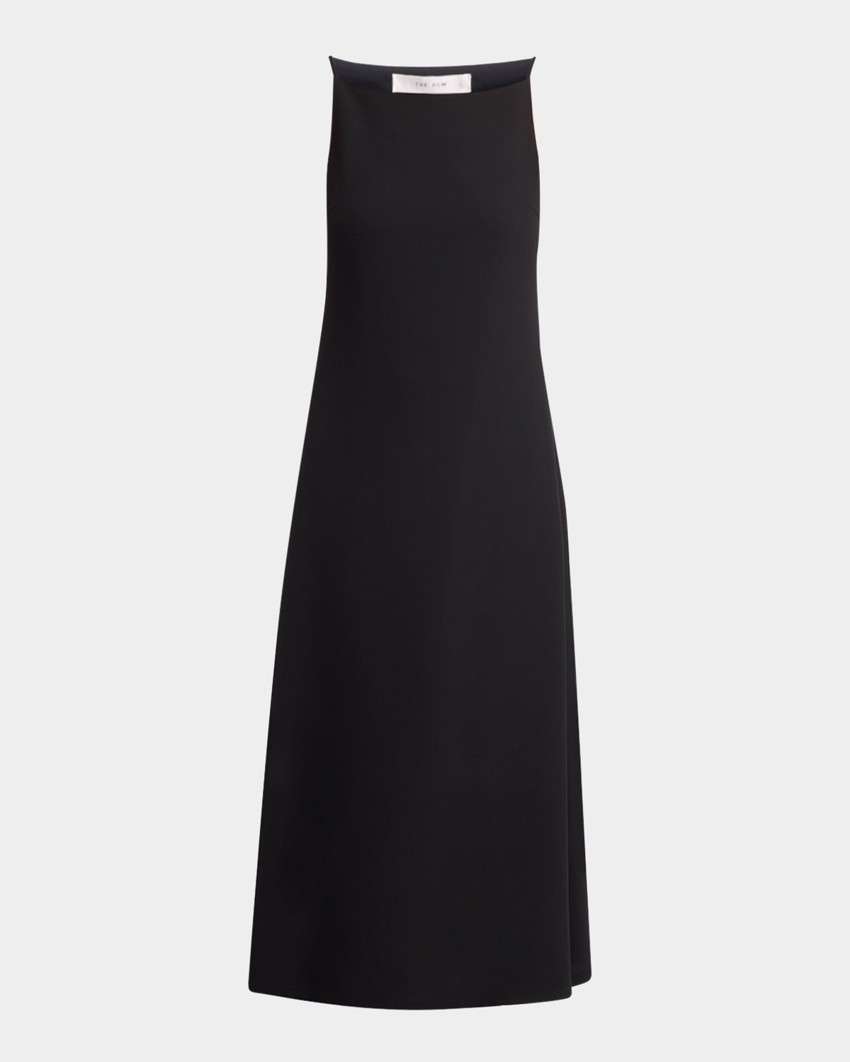 The Row Seraphina High-neck Sleeveless Midi Dress In Black