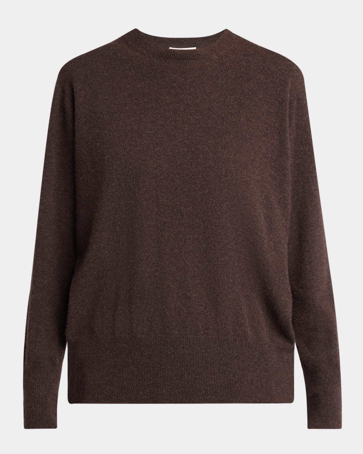 The Row Leilani Cashmere Crewneck Sweater In Brown
